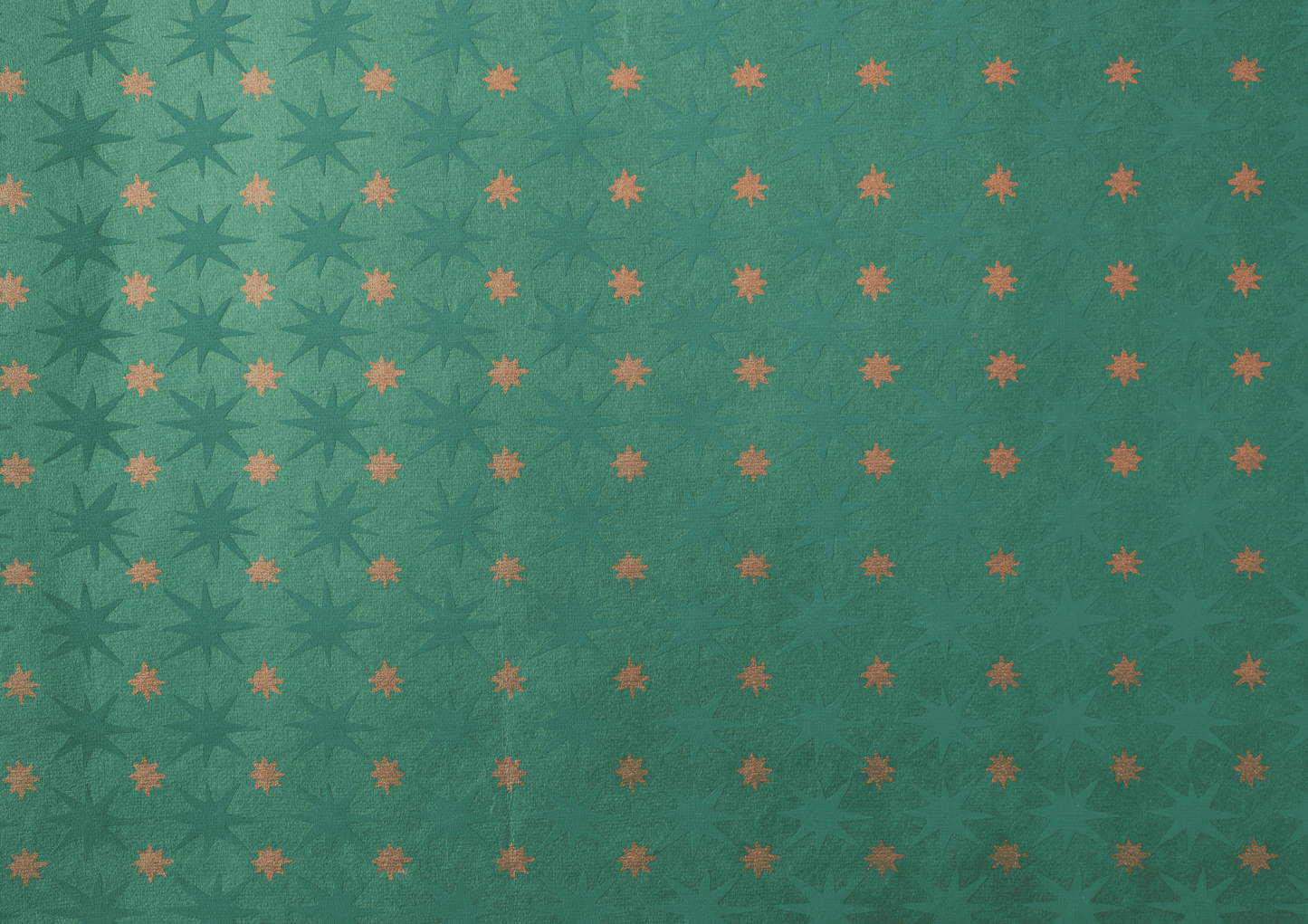 Festive Gift Wrap: Emerald Stars - Violet Elizabeth - 
