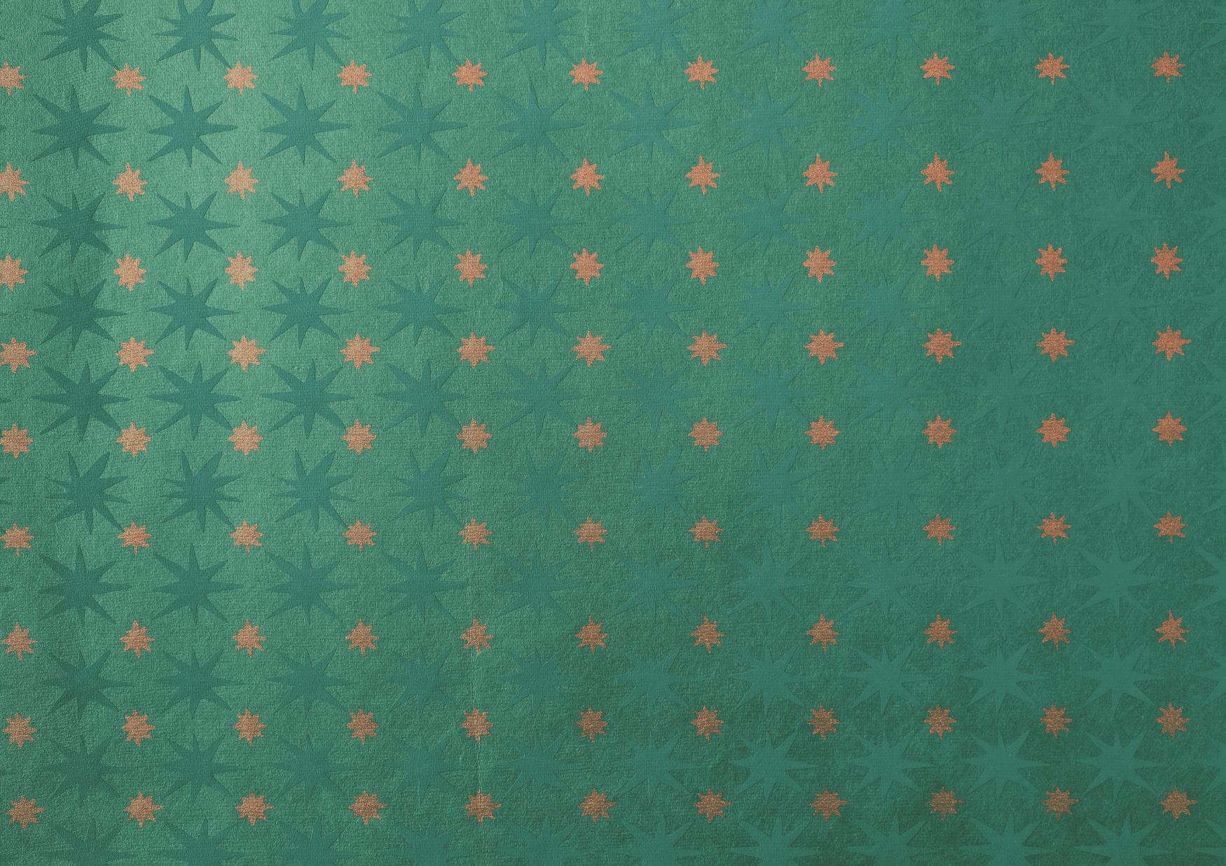 Festive Gift Wrap: Emerald Stars - Violet Elizabeth - 