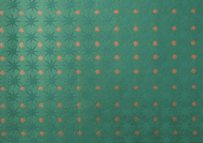 Festive Gift Wrap: Emerald Stars - Violet Elizabeth - 