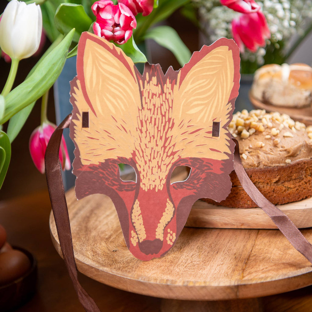 Fox Mask Greeting Card - Violet Elizabeth - Gift Cards