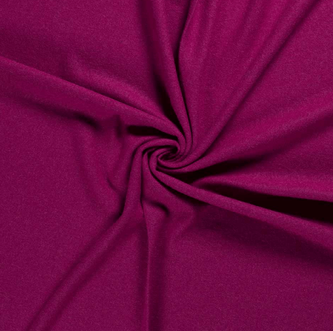 Fuchsia Boiled Wool Fabric - Violet Elizabeth - Haberdashery
