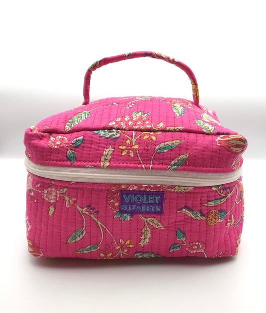 Fuchsia Flower Vanity Washbags - Violet Elizabeth - Bathroom Accessories