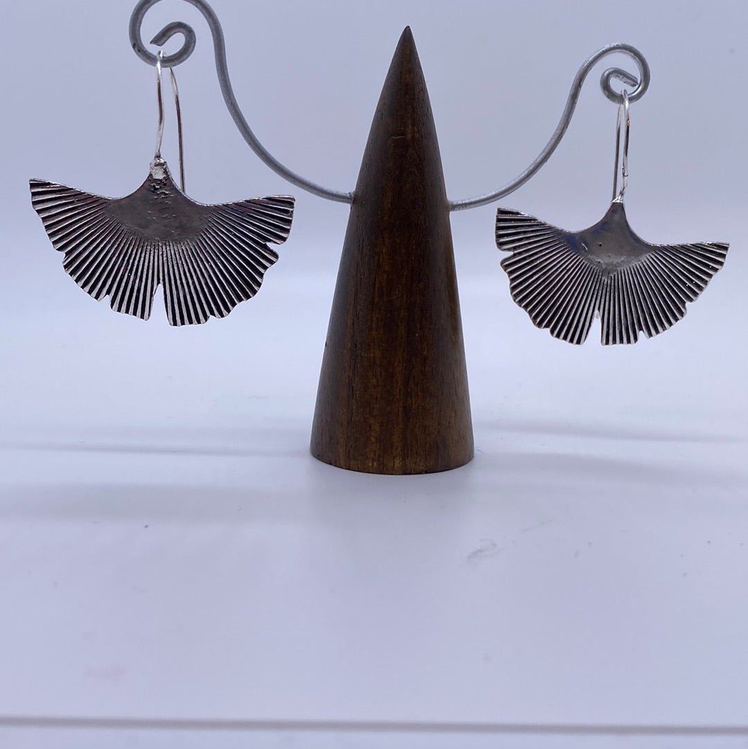 Ginkgo Bilobo Leaf earrings - Violet Elizabeth - Jewellery