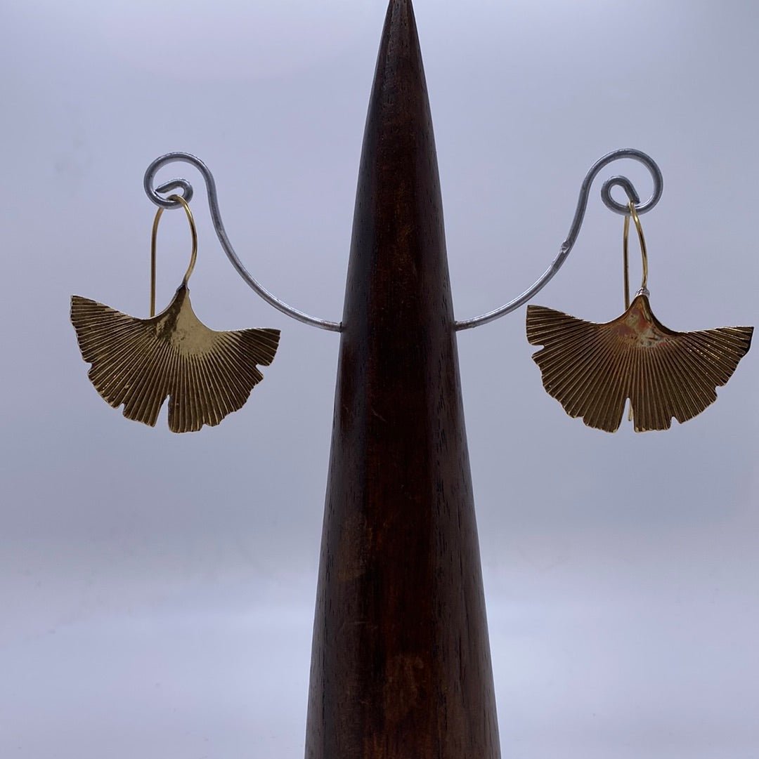 Ginkgo Bilobo Leaf earrings - Violet Elizabeth - Jewellery
