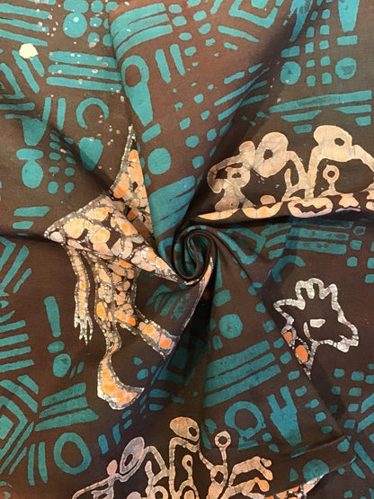 Giraffe Party Batik Fabric - Violet Elizabeth - Haberdashery