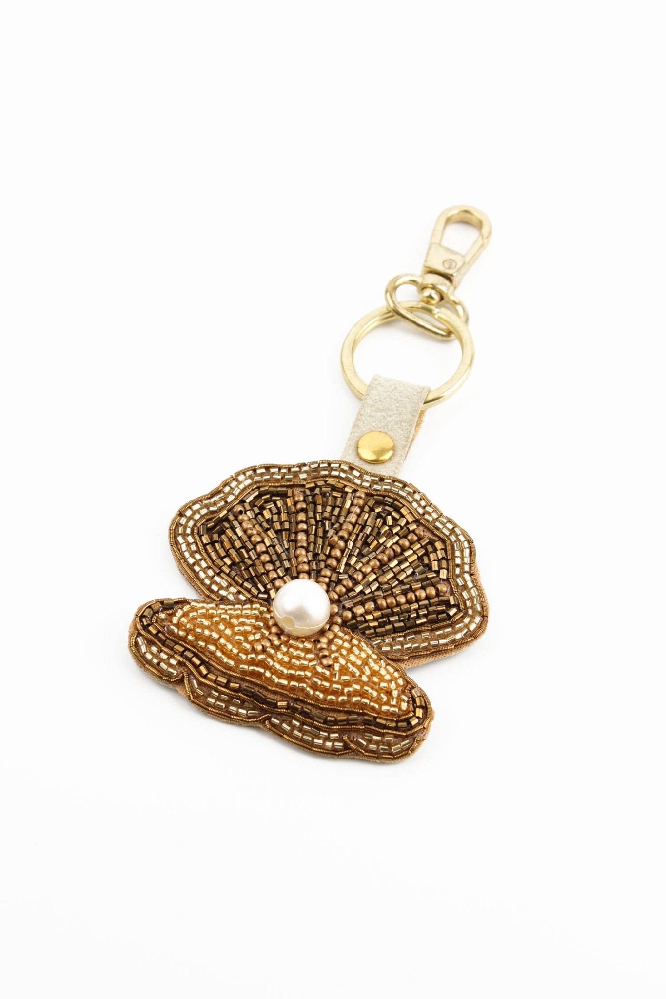 GOLD CLAM KEYRING - Violet Elizabeth - 