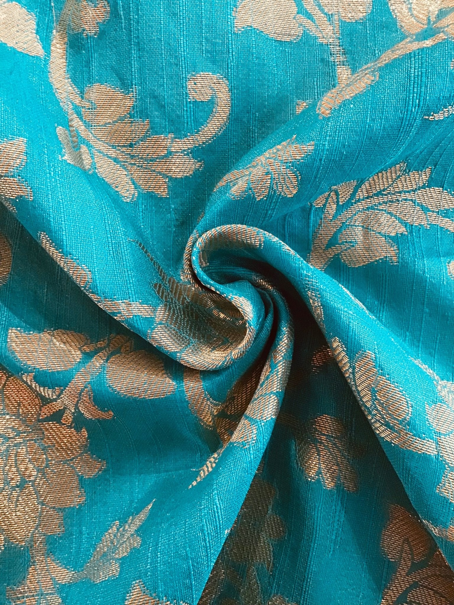Green godess dupion brocade - Violet Elizabeth - Haberdashery