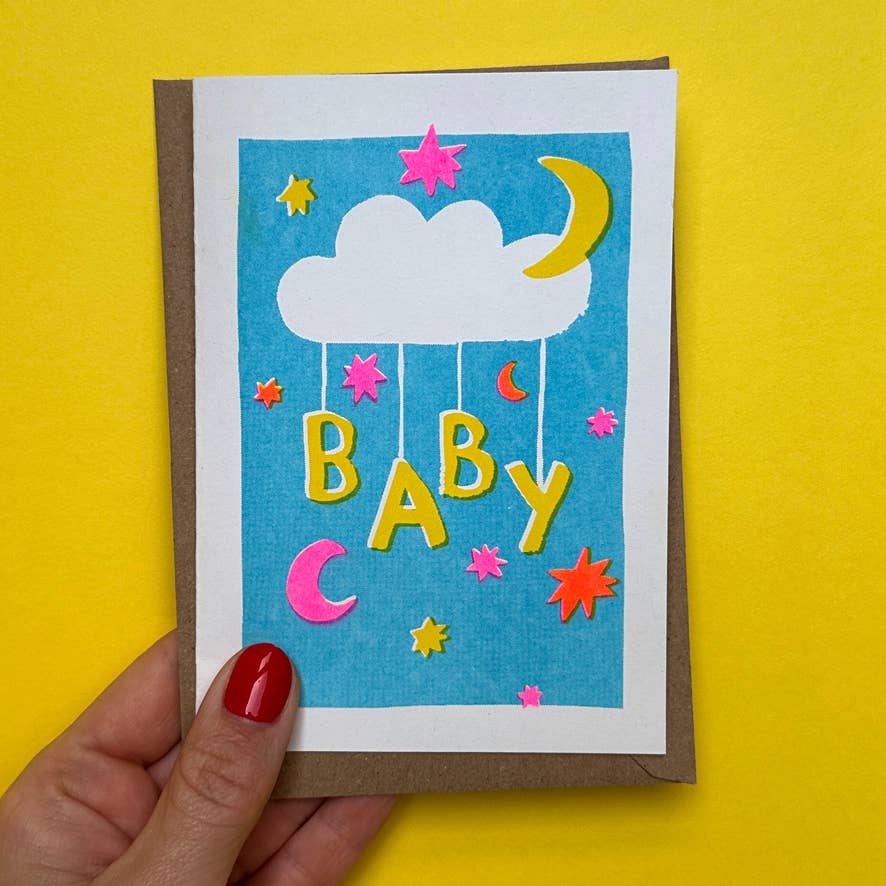 Greeting Card New Baby | Cute New Baby Card - Violet Elizabeth - 