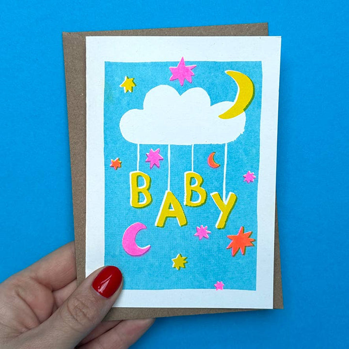 Greeting Card New Baby | Cute New Baby Card - Violet Elizabeth - 