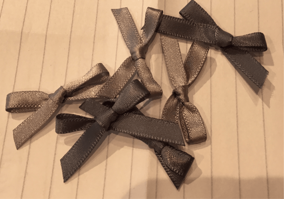 Grey bows - Violet Elizabeth - Haberdashery