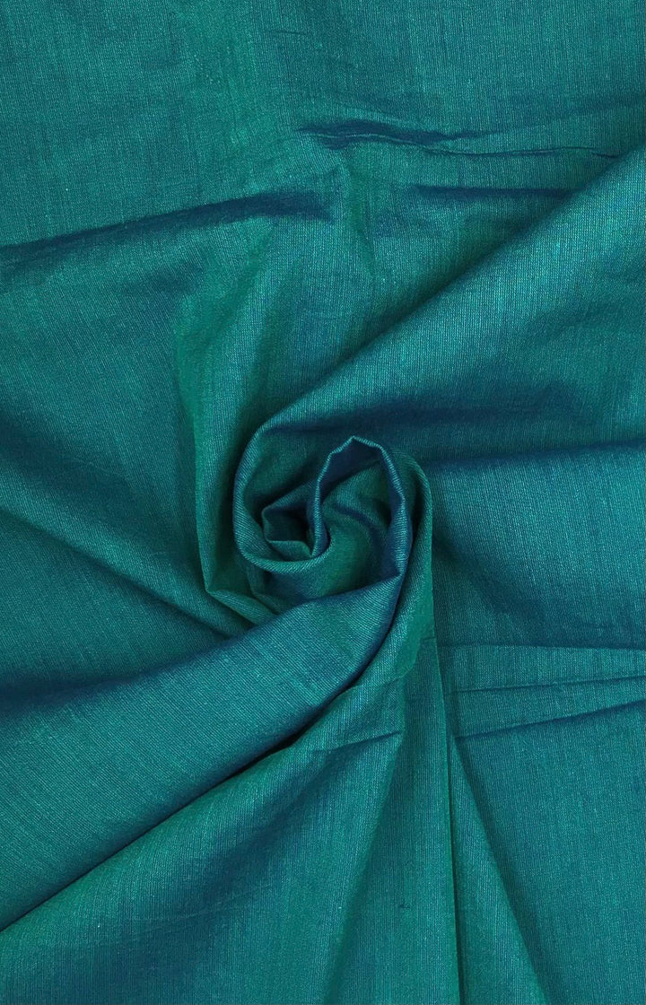 Hand Loom Two Tone Blue/Green Handloom Fabric