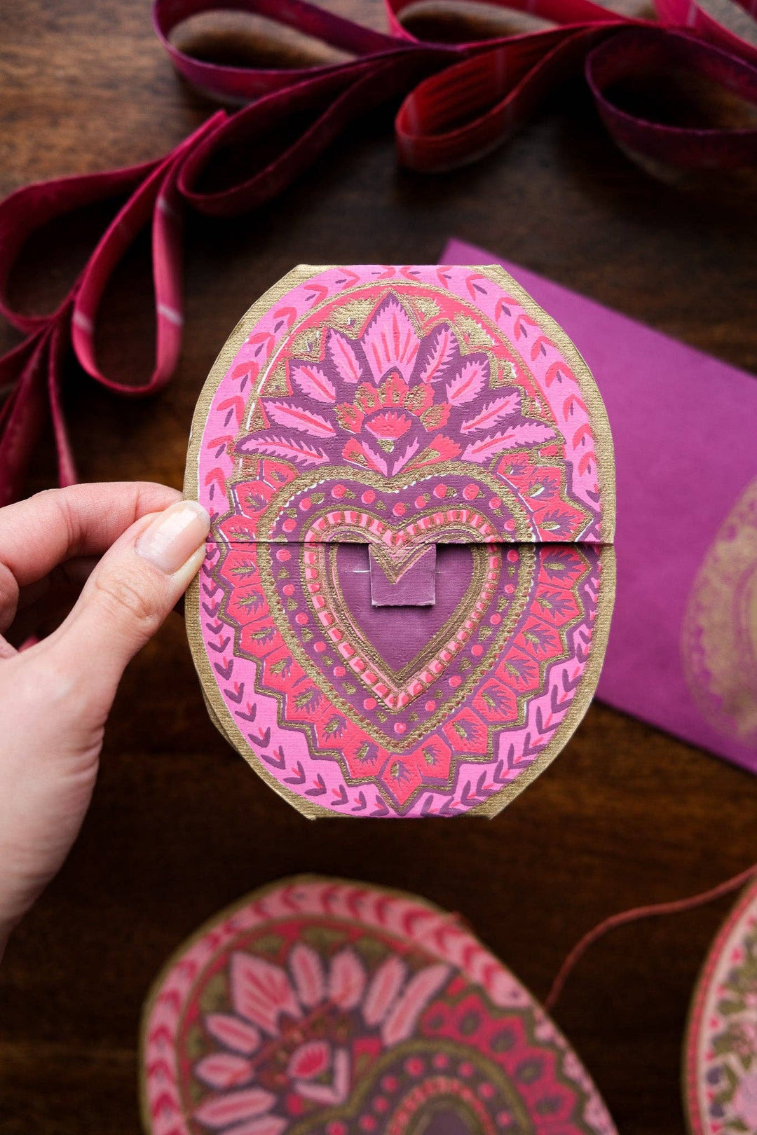 Heart of Feathers Greeting Card - Violet Elizabeth - 