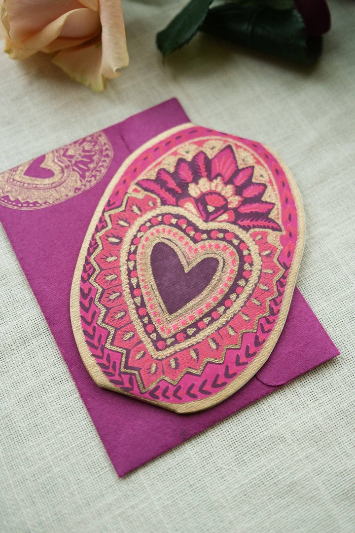 Heart of Feathers Greeting Card - Violet Elizabeth - 