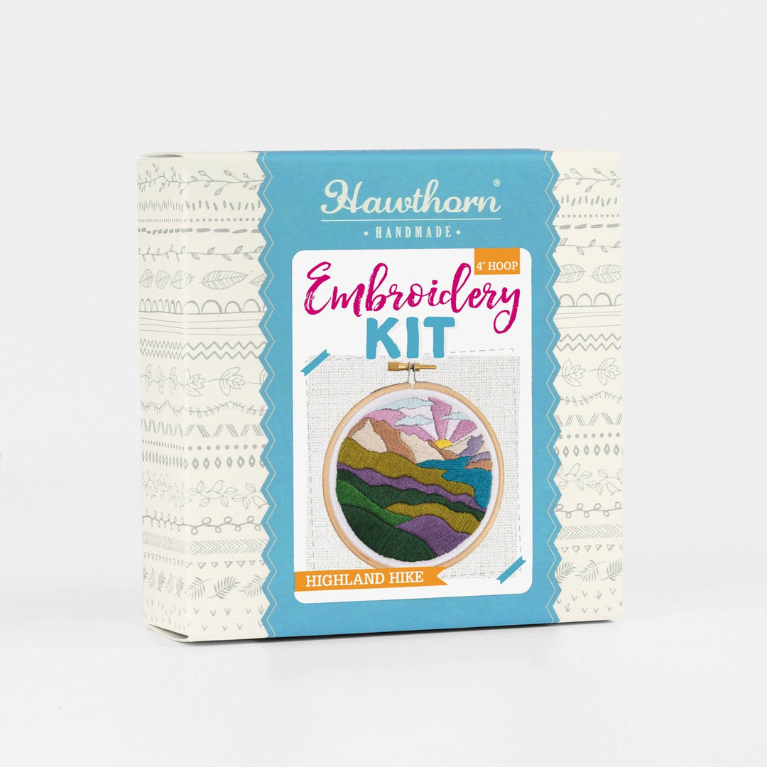 Highland Hike Mini Embroidery Kit | Complete Craft Kit for Beginners - Violet Elizabeth - Haberdashery