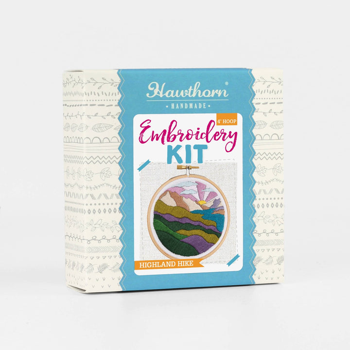 Highland Hike Mini Embroidery Kit | Complete Craft Kit for Beginners - Violet Elizabeth - Haberdashery