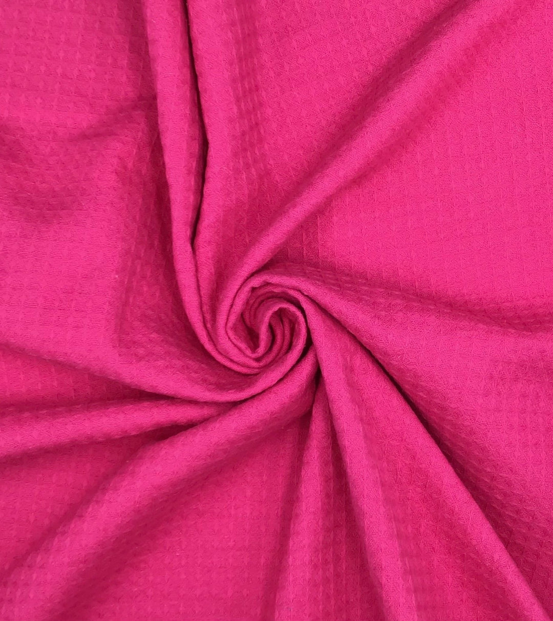 Hot Pink Waffle hand dyed Fabric 100% Cotton - Violet Elizabeth - Haberdashery