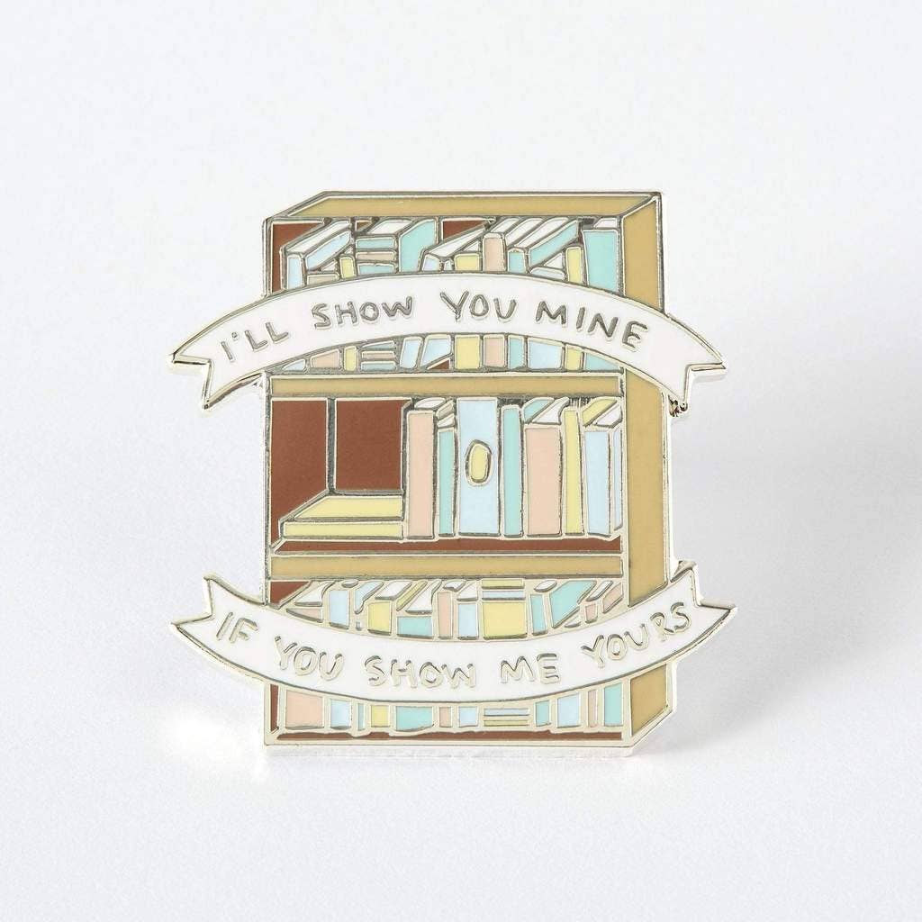 I'll Show You Mine, If You Show Me Yours Bookcase Enamel Pin - Violet Elizabeth - Jewellery