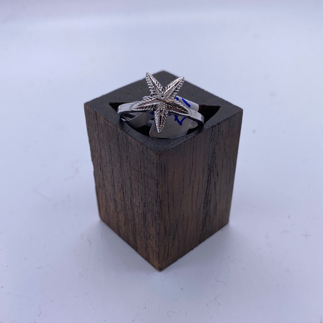 Starfish ring: Brass and Silver Plated Brass - Violet Elizabeth