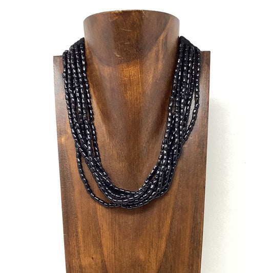 Black beaded necklace - Violet Elizabeth