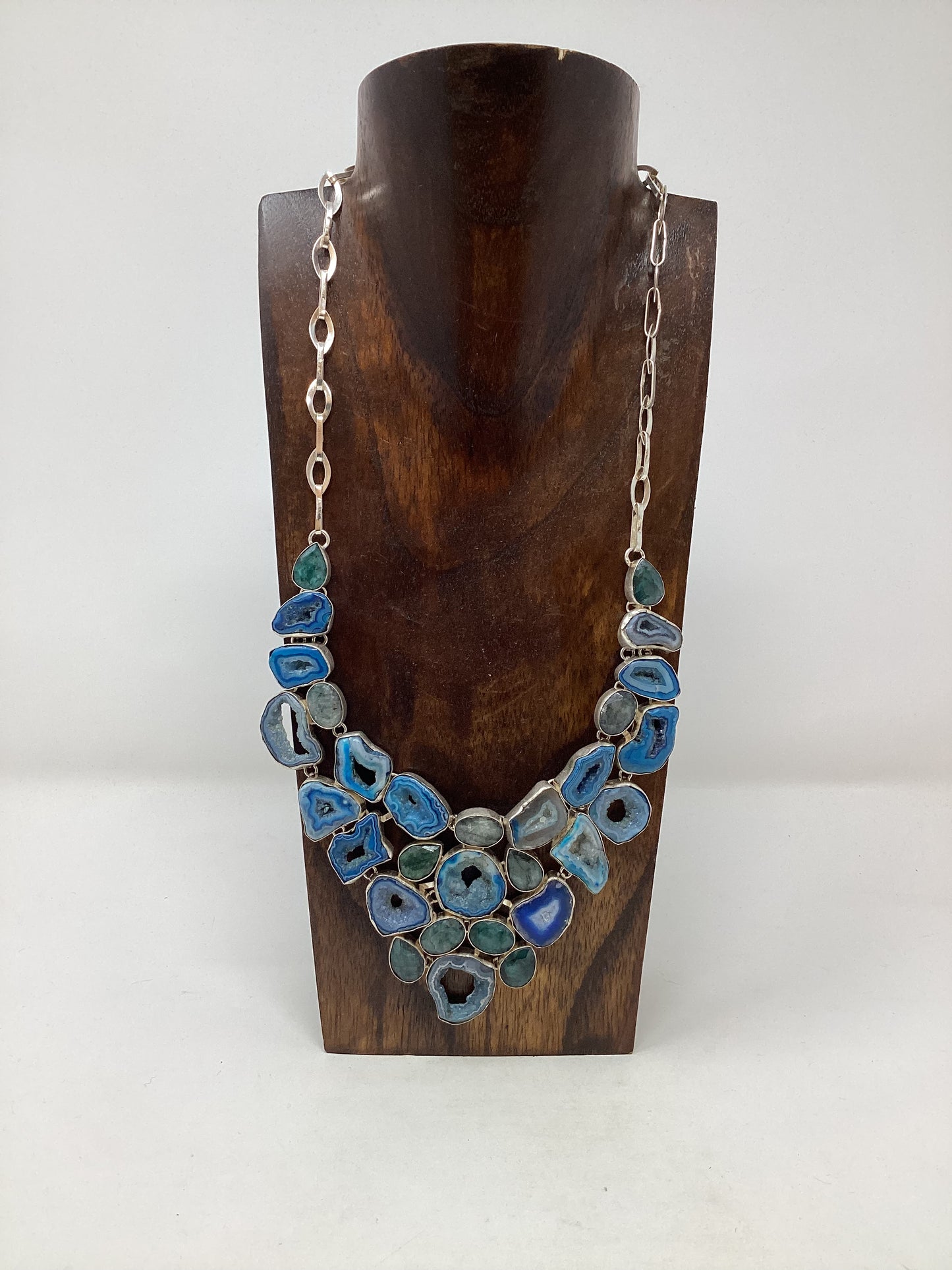 Asymmetric Agate necklace - Violet Elizabeth