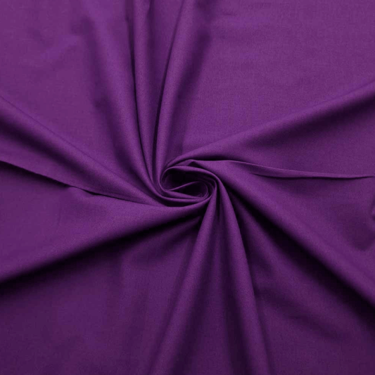 Imperial Purple Plain Quilting Cotton - Violet Elizabeth - Haberdashery