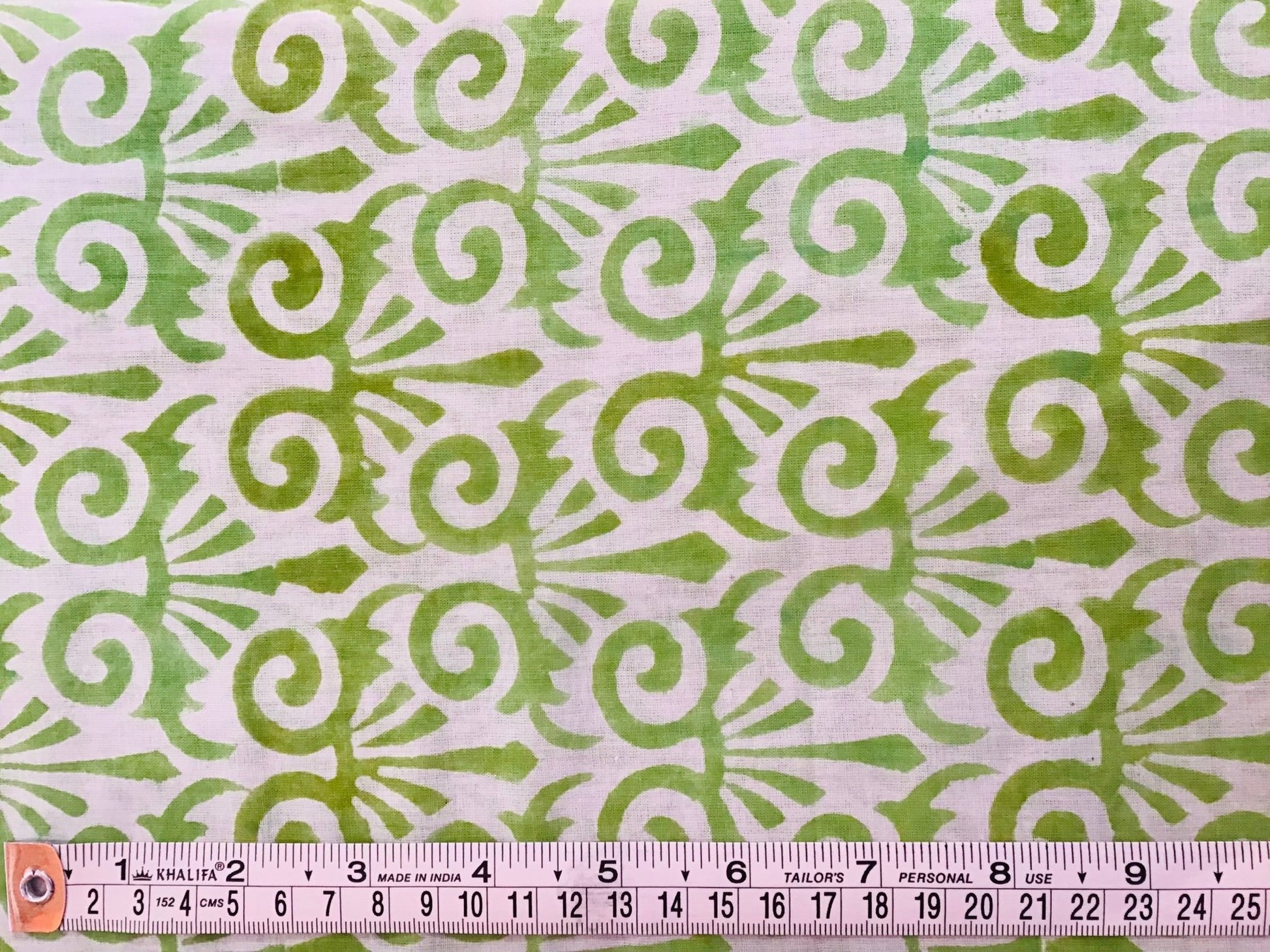 Indian headress print Block Printed Fabric - Violet Elizabeth - Haberdashery