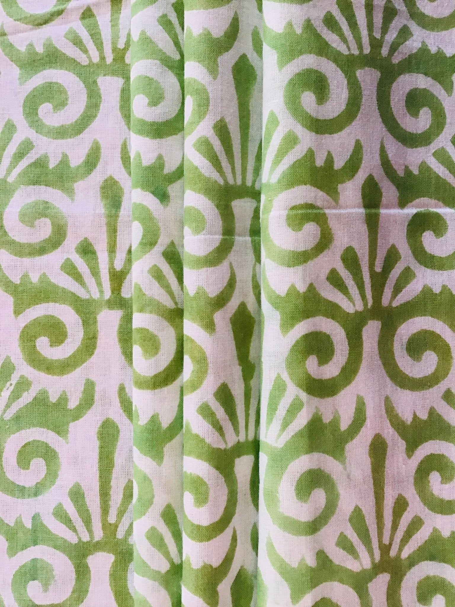Indian headress print Block Printed Fabric - Violet Elizabeth - Haberdashery