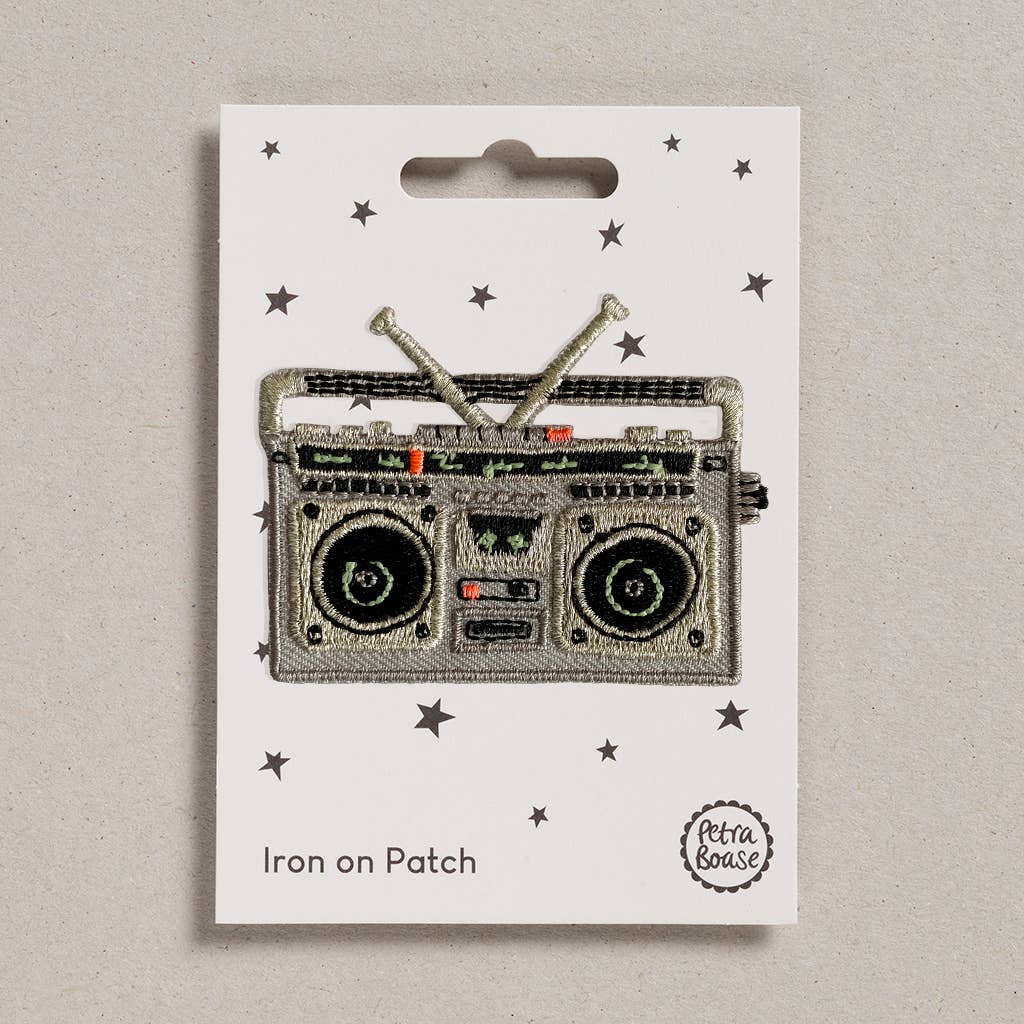 Iron on Patch - Boom Box - Violet Elizabeth - 