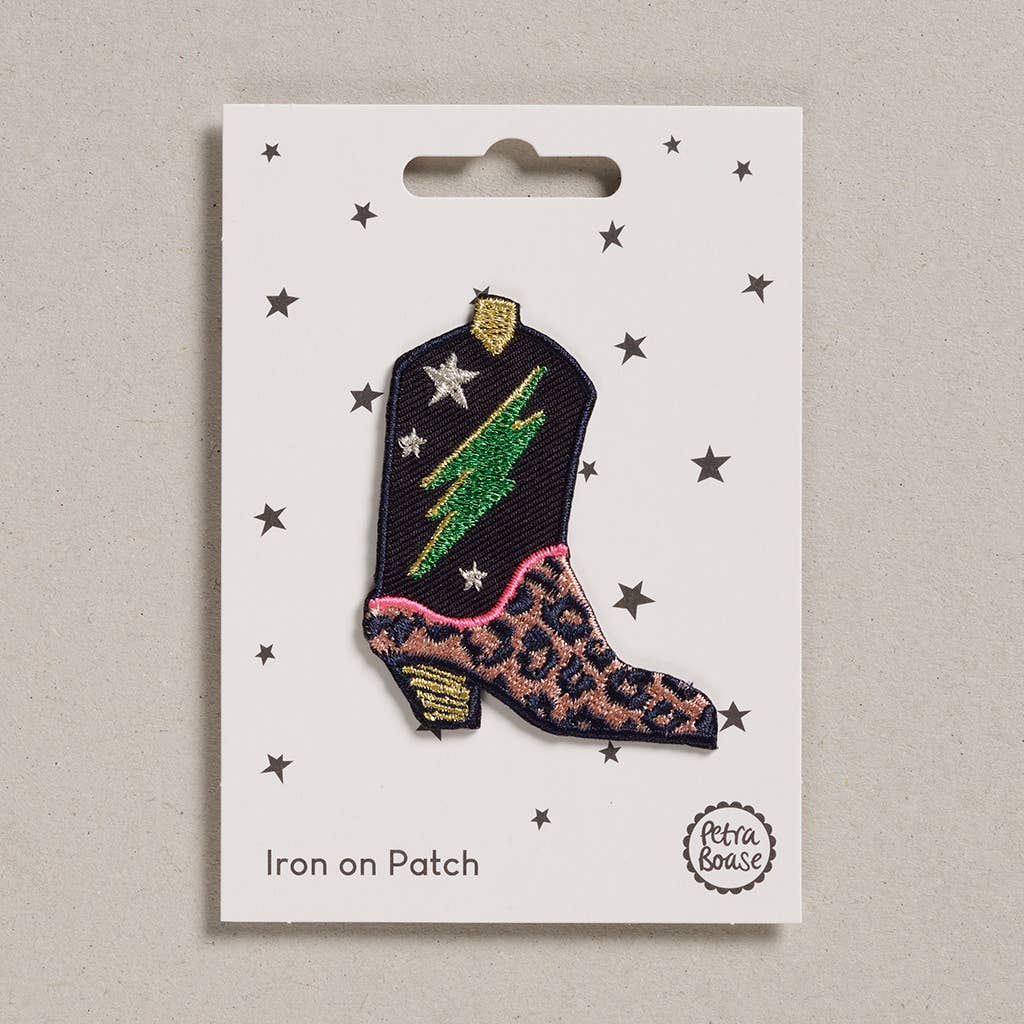 Iron on Patch - Cowboy Boot - Violet Elizabeth - 