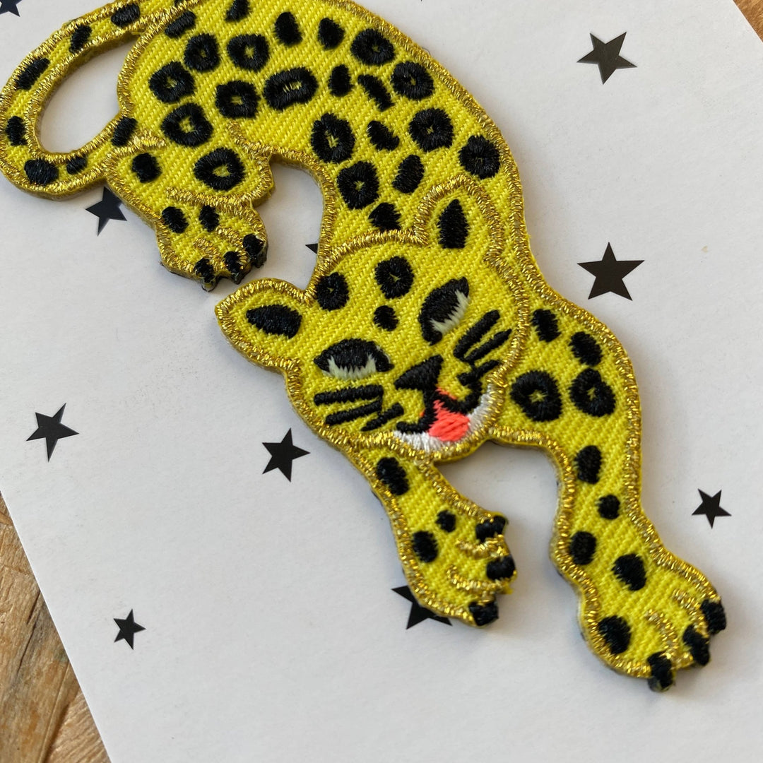 Iron on Patch - Leaping Leopard - Violet Elizabeth - 