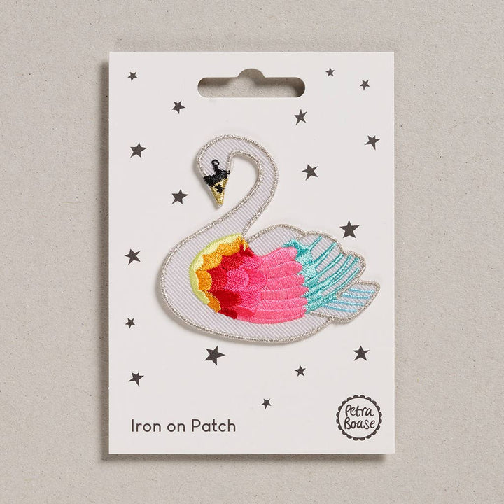Iron on Patch - Pack of 6 - Rainbow Swan - Violet Elizabeth - 