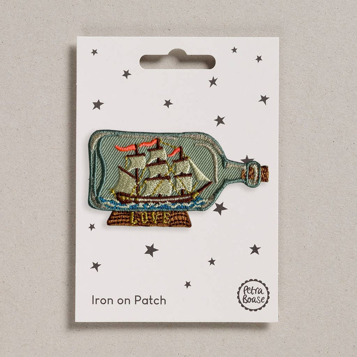 Iron on Patch - Ship In A Bottle - Violet Elizabeth - 