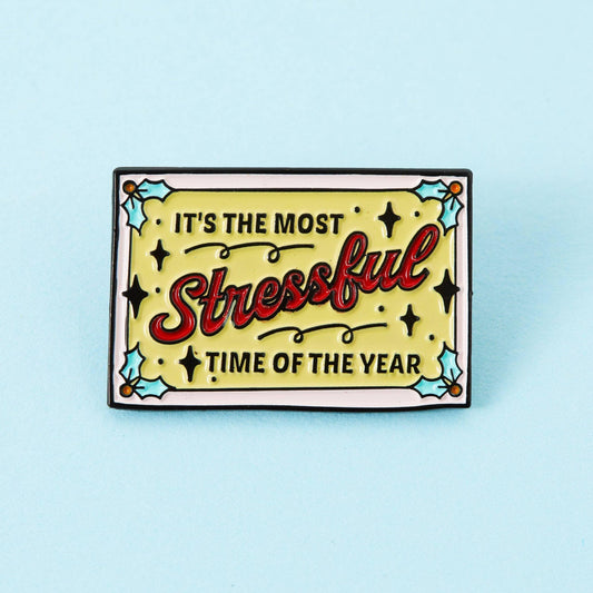 It'S The Most Stressful Time Of The Year Enamel Pin - Violet Elizabeth - Jewellery