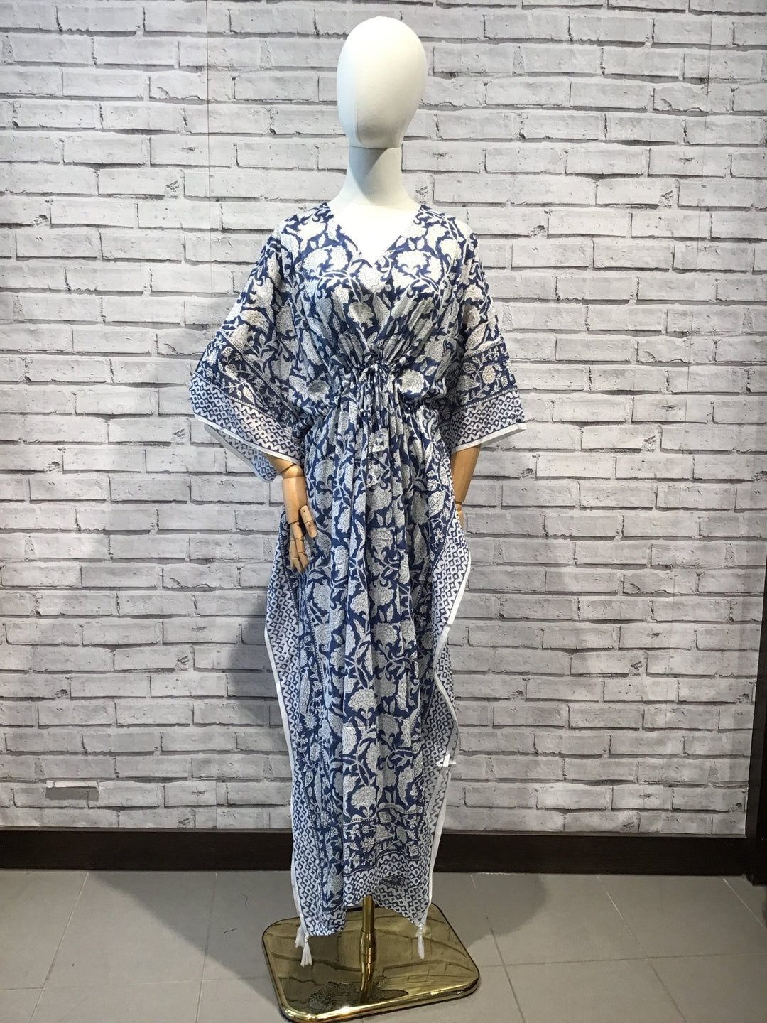 Kaftan Dress Indigo Falls - Violet Elizabeth - Clothing