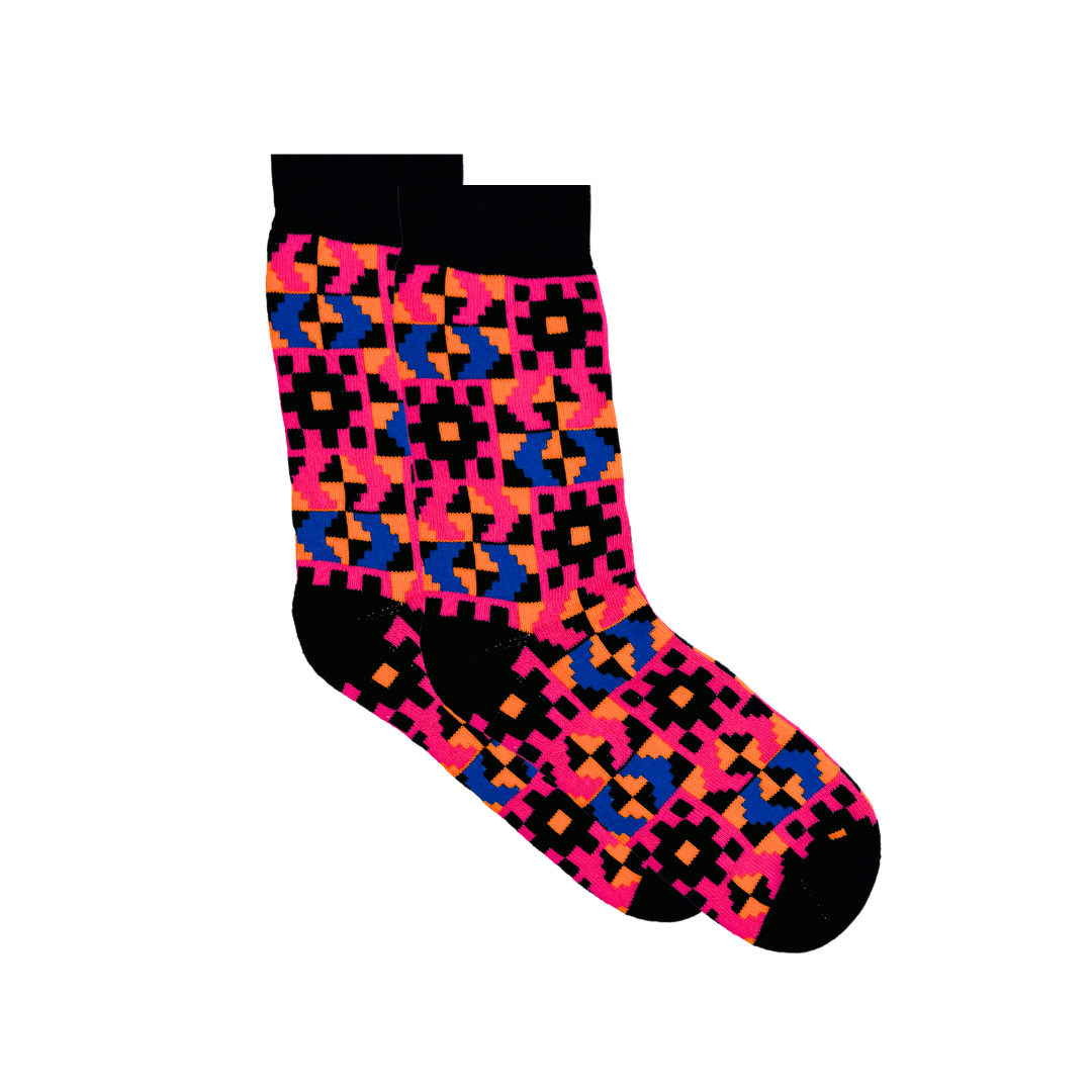 Kente Winter Socks Black - Violet Elizabeth - 