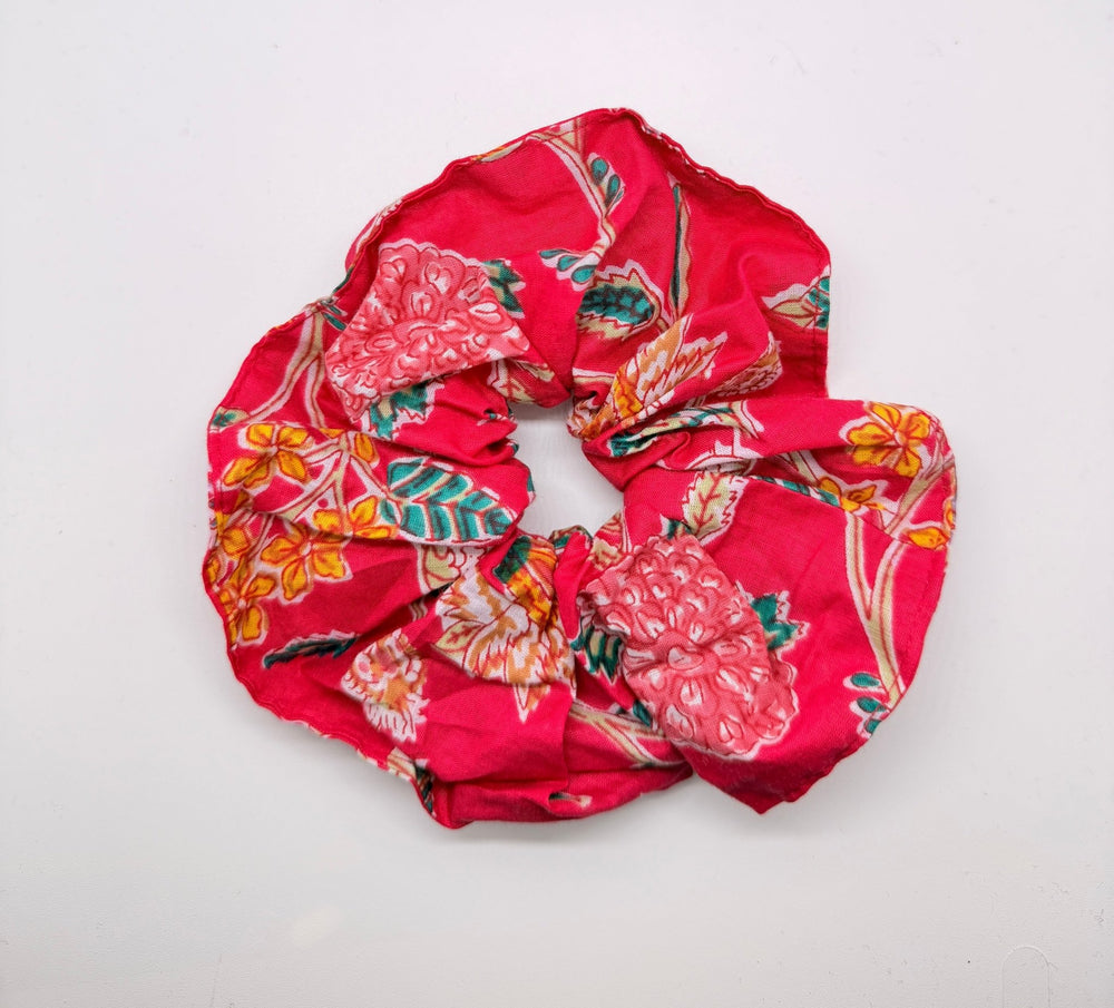 Large Hot Pink Cotton Scrunchie