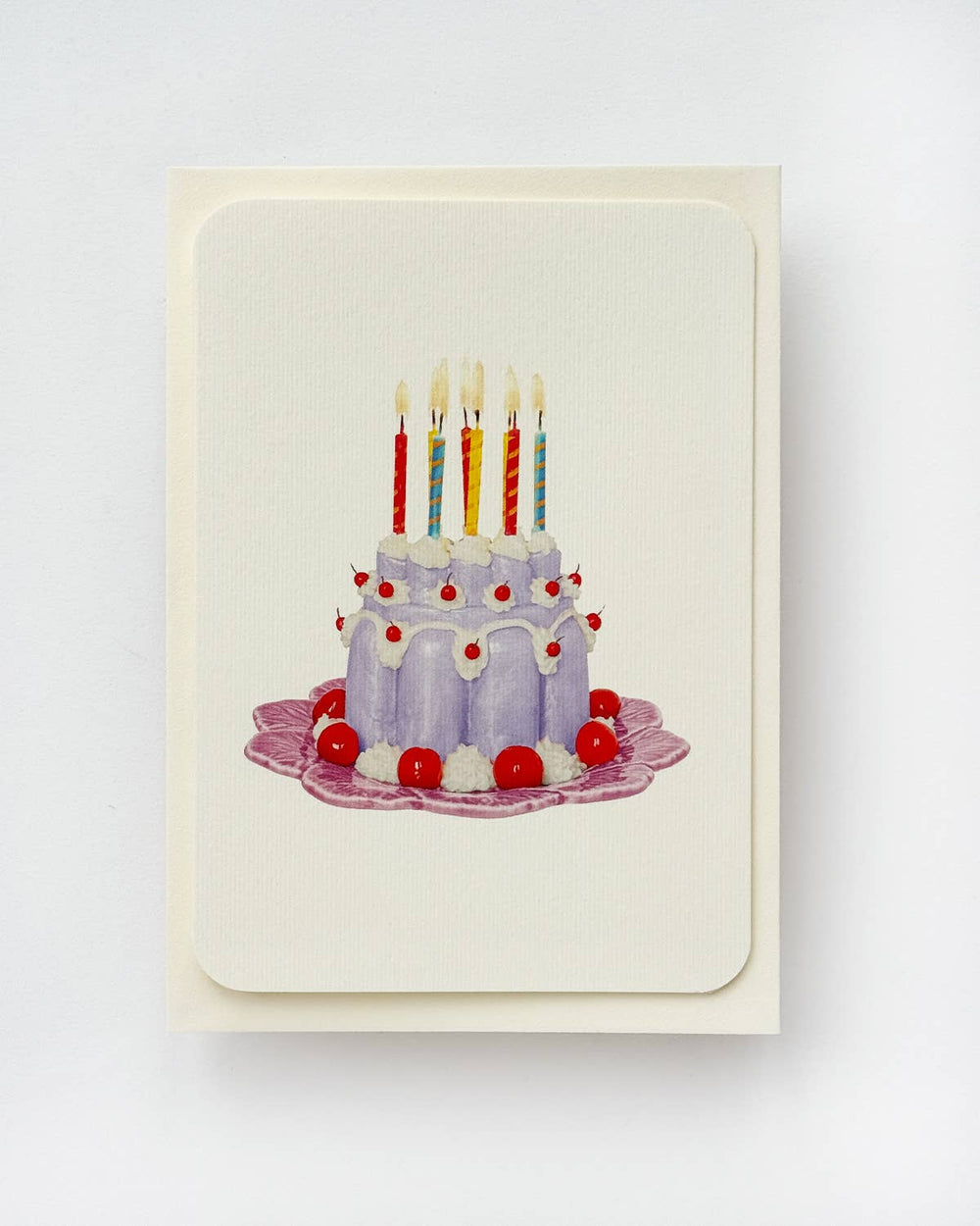 Lavender Cream Blancmange Greeting Card | Birthday Card - Violet Elizabeth - 