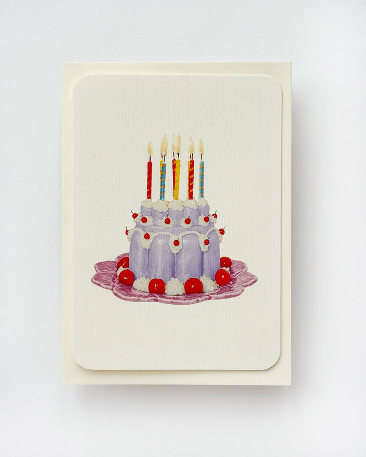 Lavender Cream Blancmange Greeting Card | Birthday Card - Violet Elizabeth - 