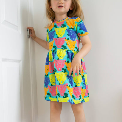 Luminous Leopard Dress: 1 - 2 Y - Violet Elizabeth - 
