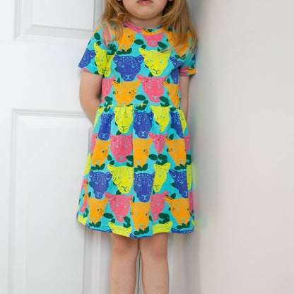 Luminous Leopard Dress: 1 - 2 Y - Violet Elizabeth - 