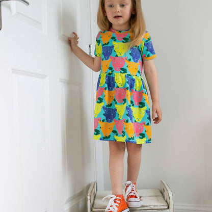 Luminous Leopard Dress: 1 - 2 Y - Violet Elizabeth - 