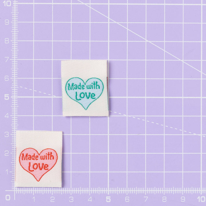 MADE WITH LOVE - Sewing Labels Tags - Violet Elizabeth - Haberdashery