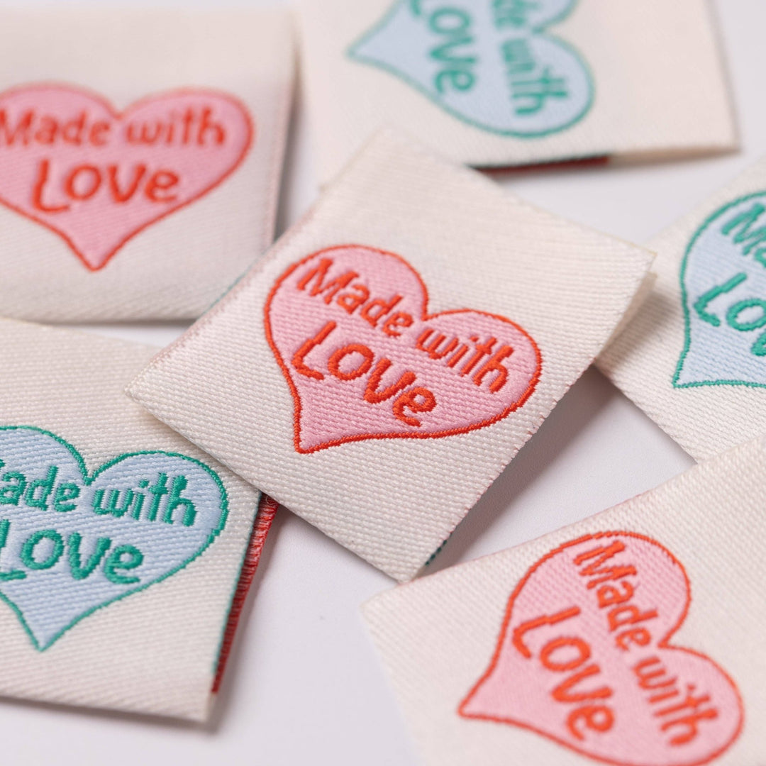 MADE WITH LOVE - Sewing Labels Tags - Violet Elizabeth - Haberdashery