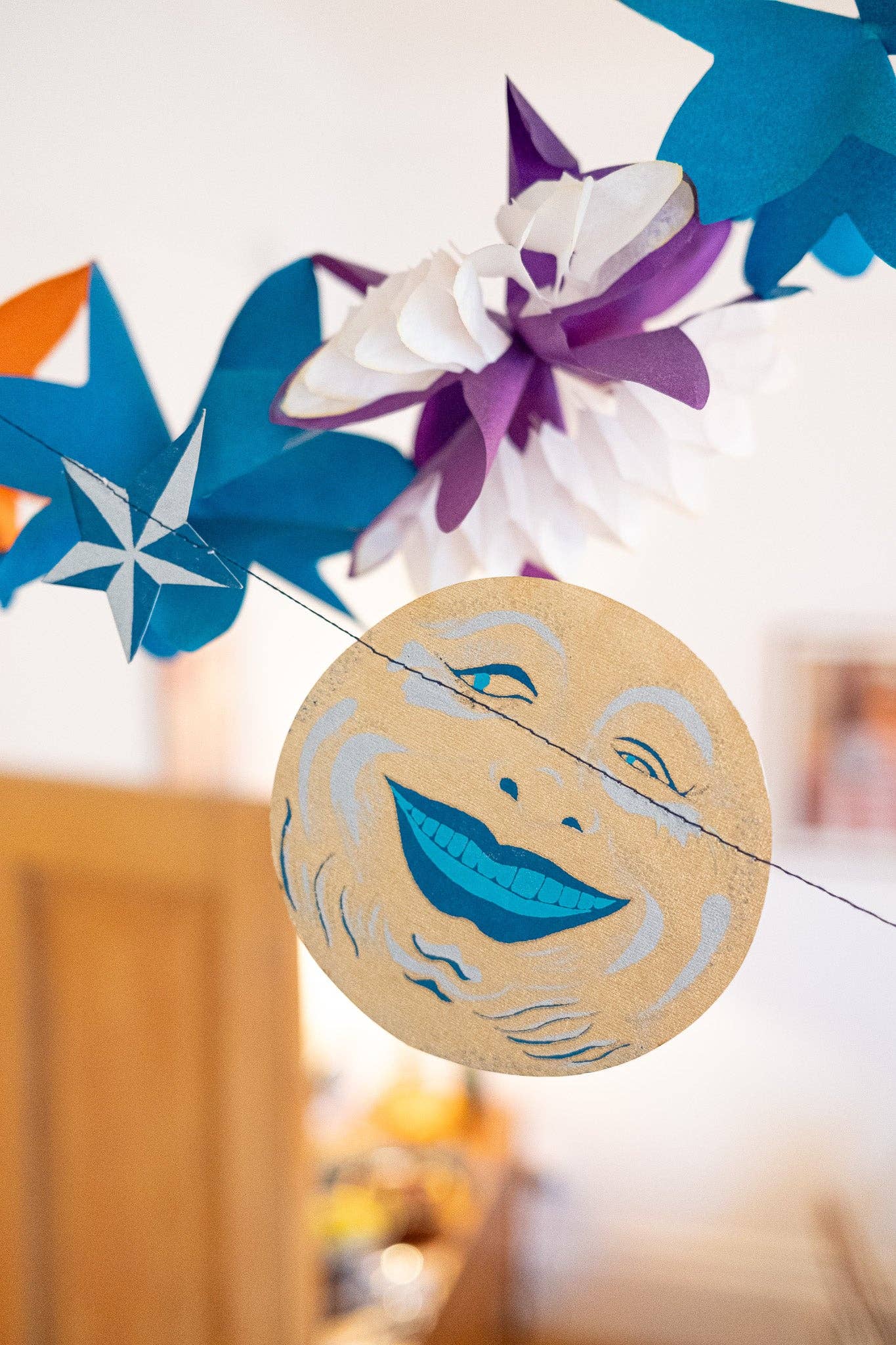 Man on the Moon Sewn Garland - Violet Elizabeth - 