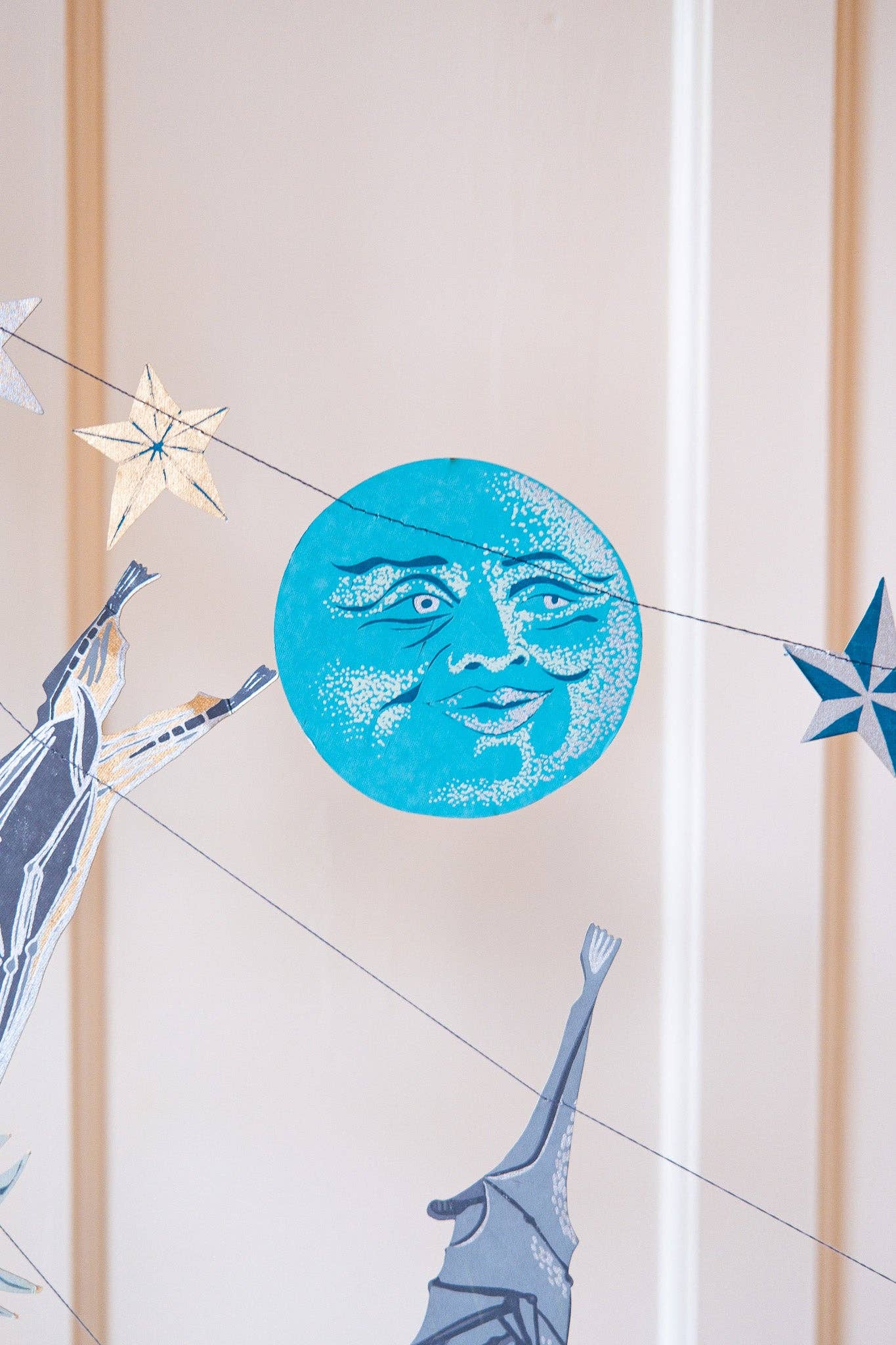Man on the Moon Sewn Garland - Violet Elizabeth - 