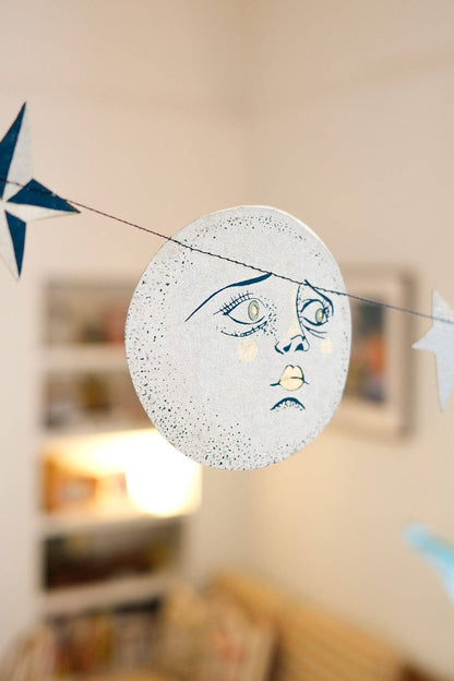 Man on the Moon Sewn Garland - Violet Elizabeth - 