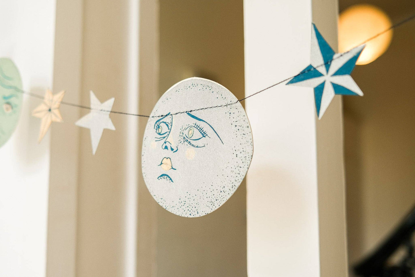 Man on the Moon Sewn Garland - Violet Elizabeth - 