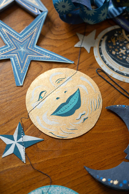 Man on the Moon Sewn Garland - Violet Elizabeth - 