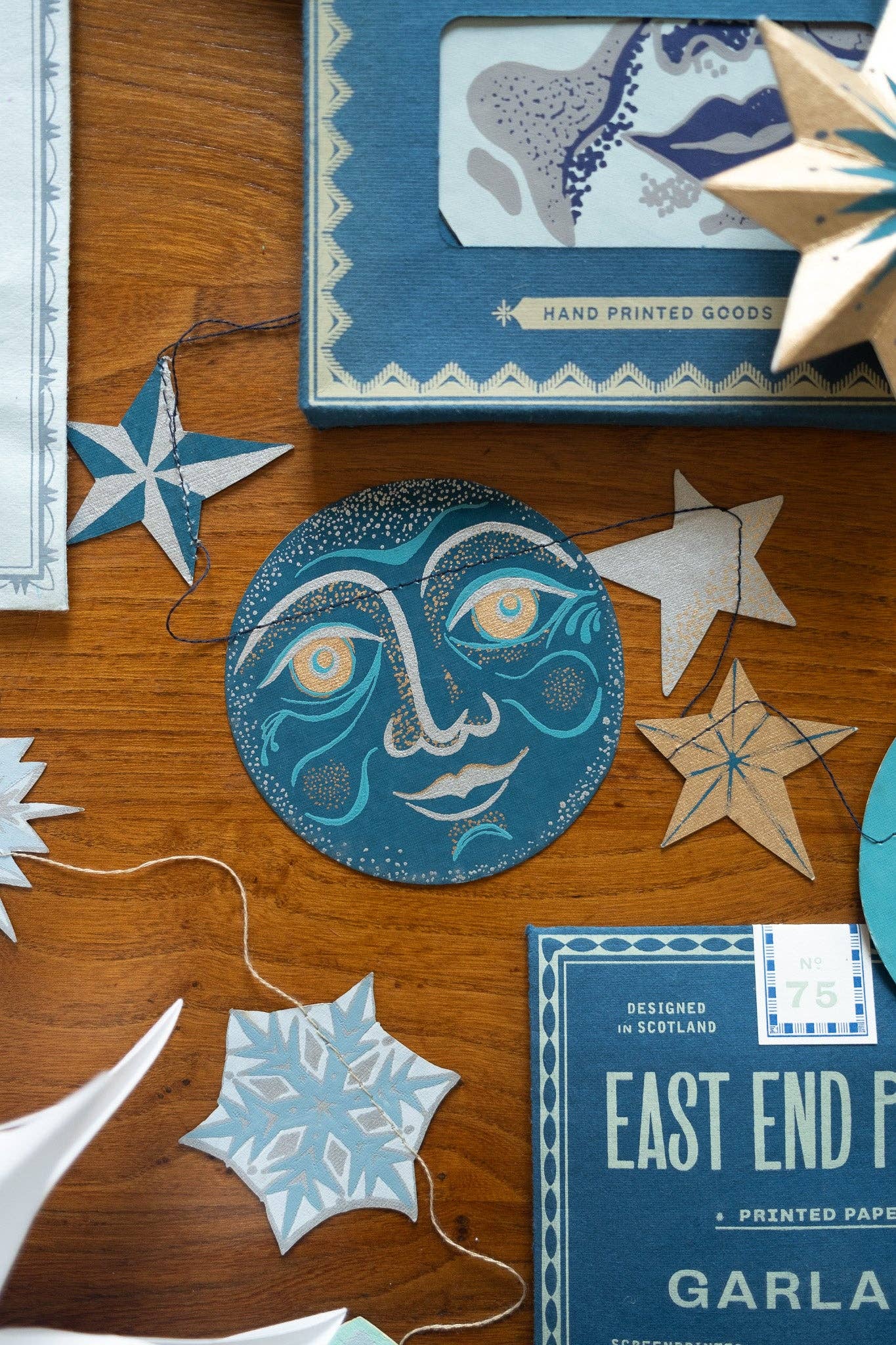 Man on the Moon Sewn Garland - Violet Elizabeth - 