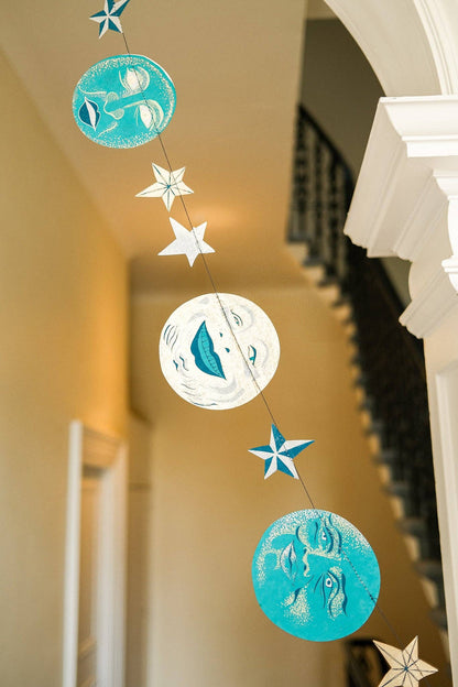 Man on the Moon Sewn Garland - Violet Elizabeth - 